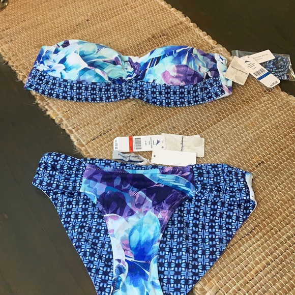 Tommy Bahama Aquapetals Bikini Bottom XS/Top XLNWT - Picture 2 of 14